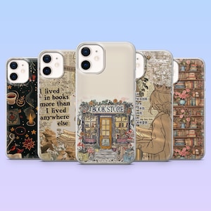 Book Phone Case Bookish Book Store Cover for iPhone 16, 15, 14, 13, 12, Samsung S25, S24, S23, S22, A16, A55, A25, Pixel 9Pro, 8A