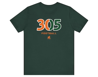 305 Miami Hurricanes Shirt The U T-shirt University of Miami Football | Bella and Canvas