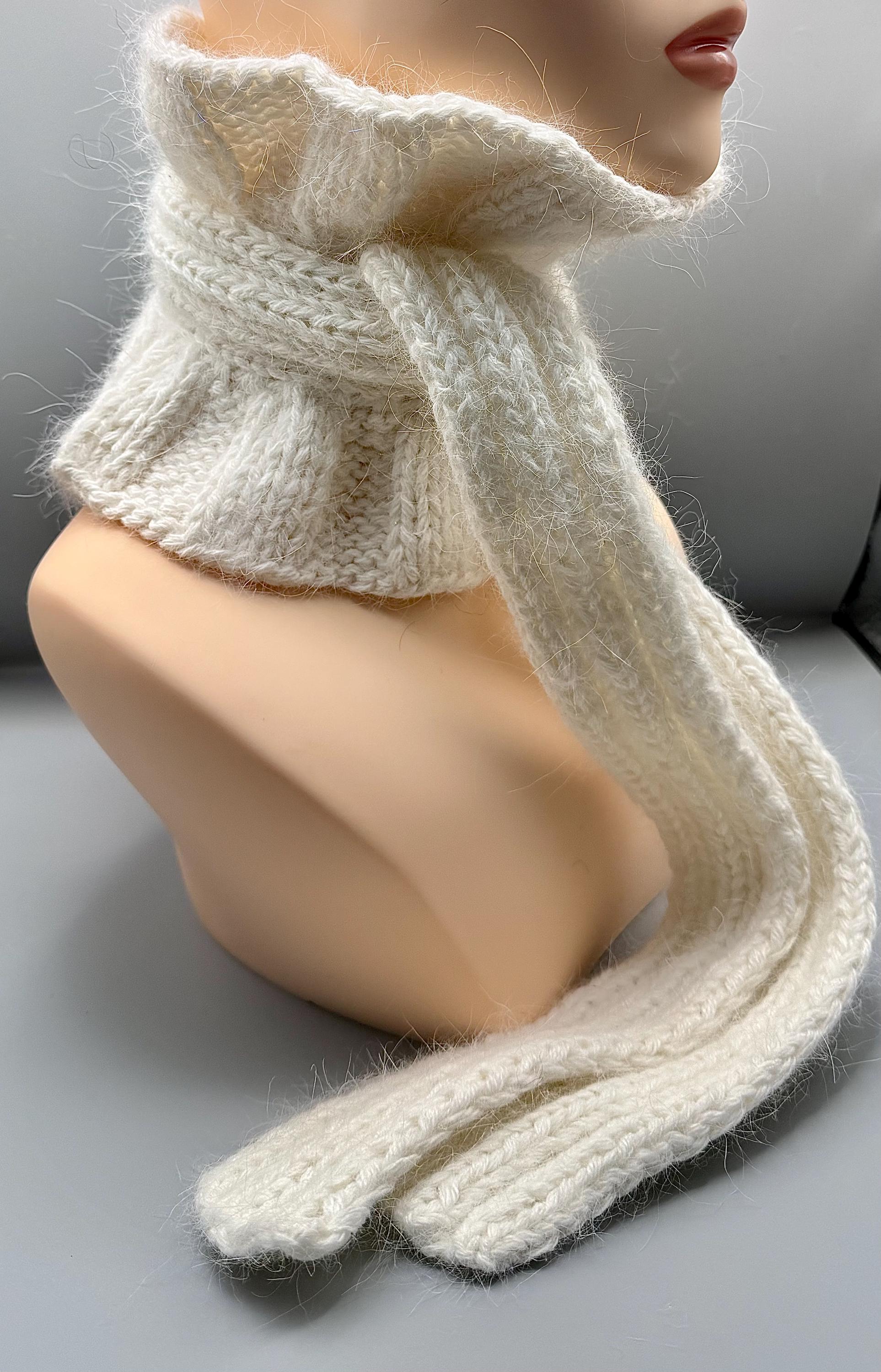 Luxury Angora & Cashmere Scarf for Women – Soft Openable Neck Scarf ...