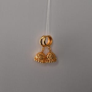 Gold Micro Jhumka Earrings