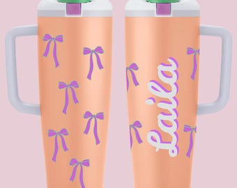 Personalized Owala FreeSip 40oz Water Bottle: Custom Name Design