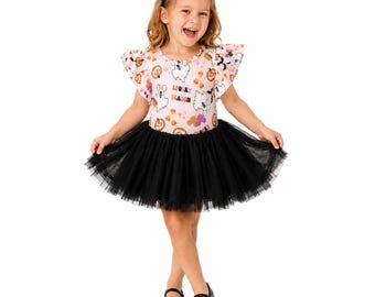 Spooky Halloween Girls Outfit halloween tutu outfit for girls Baby girl halloween matching outfit Girls halloween shirt