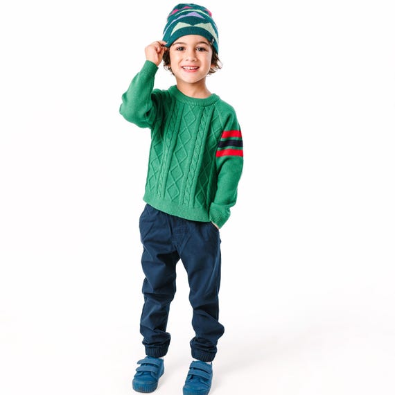Bellatio Decorations kersttrui/sweater voor kinderen - Kado Gnoom - rood - Kerst kabouter | Fun