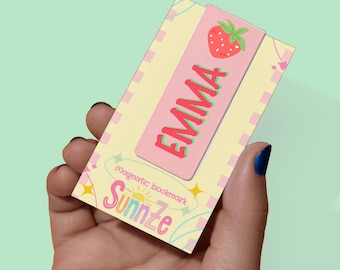 Personalized name magnetic bookmark, book lover gift, Christmas gift for girls, custom bookmark for kids, unique gift for readers