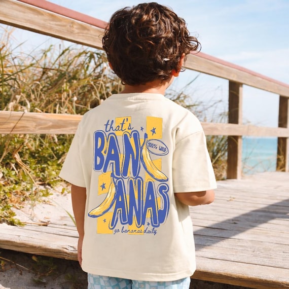 Go Bananas Kids Shirt, Funny Food Graphic Tee for Toddlers, trendy kids clothing, cute kids shirt, Bananas wild kid toddler gift