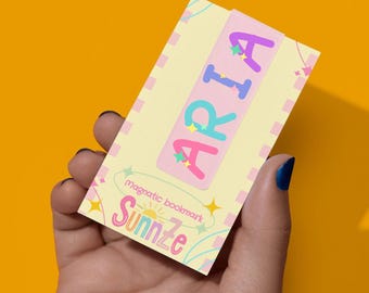 Personalized name magnetic bookmark, book lover gift, Christmas gift for girls, custom bookmark for kids, unique gift for readers