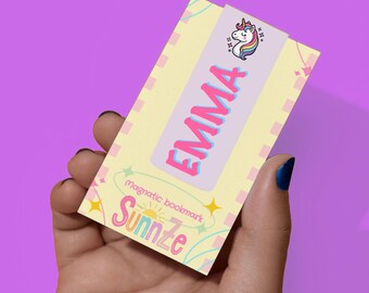 Personalized name magnetic bookmark, book lover gift, Christmas gift for girls, custom bookmark for kids, unique gift for readers