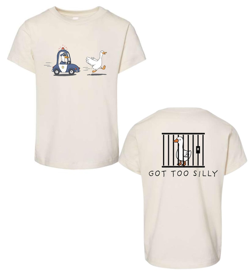 Silly Goose Toddler Shirt Funny Kids silly goose on the loose tee, Got too silly baby shirt, youth funny Goose shirt Beige