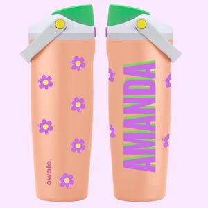 Personalized Owala FreeSip 40oz Water Bottle: Custom Name Design