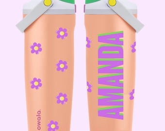Personalized Owala FreeSip 40oz Water Bottle: Custom Name Design