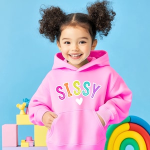 Sissy Girl Hoodie, Sister matching Sweatshirt, Sissy t-shirt, big sister shirt, Sisters matching shirt, Pink sissy hoodie for toddler girl