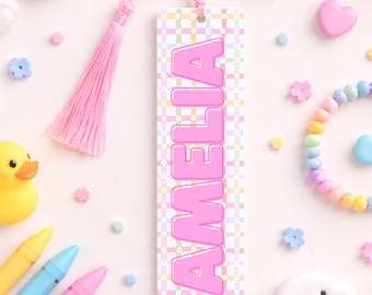 Marque-page nom personnalisé pour enfants, cadeau amateur de livres pour tout-petits, marque-page personnalisé pour enfants, cadeau unique pour enfants