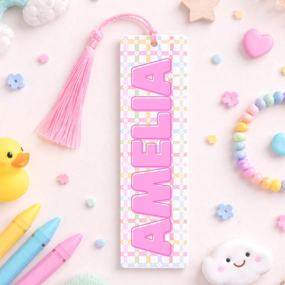 Personalized name Kids bookmark, Toddler book lover gift, custom bookmark for kids, unique gift for kids