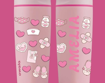 Personalized Owala smoothsip slider 20oz bottle customized cute owala travel mug owala printed tumbler gift for women