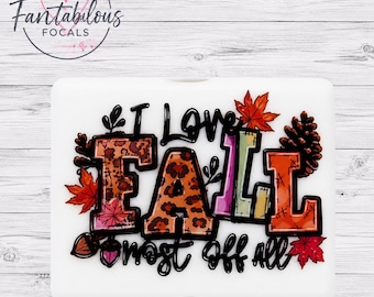 Ich liebe Herbst Silikon Fokal Perle | Herbst Fokal Bead für Stifte & Schlüsselanhänger | Herbst Silikon Perlen Versorgung