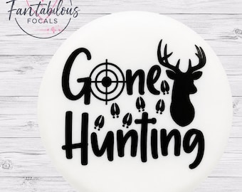 Gegangen Jagd Fokal Perle | Jagd Silikonperle | Hirsch Jagd Perle | Jäger Geschenk Perle | Perlen Stifte Versorgung | Jagd Schlüsselanhänger Bead