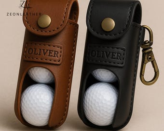 Handmade Full Grain Leather Golf Bag With Matching Cover, Vintage