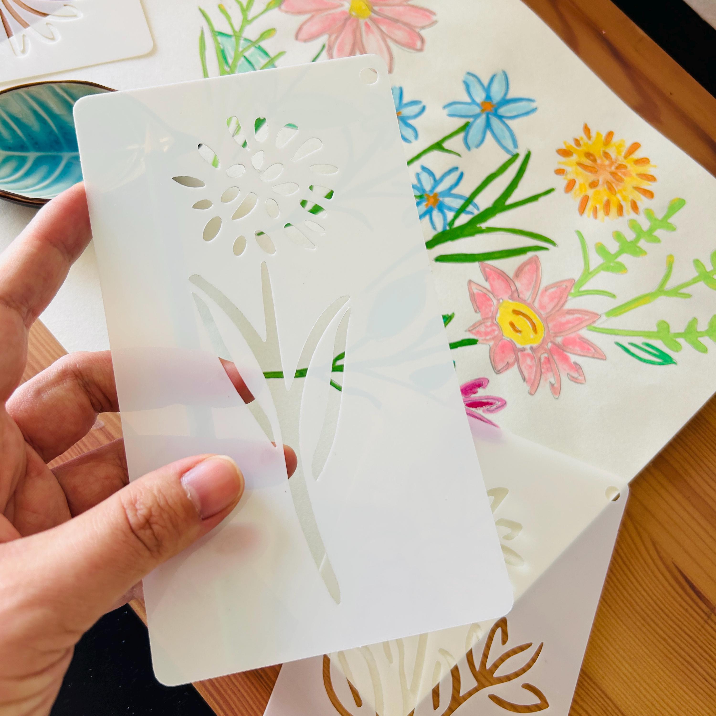 Set Di 18 Stencil Riutilizzabili Con Foglie E Fiori – Sagome Botaniche In PET Per Pittura Su Legno, Pareti, Mobili E Scrapbooking - 2