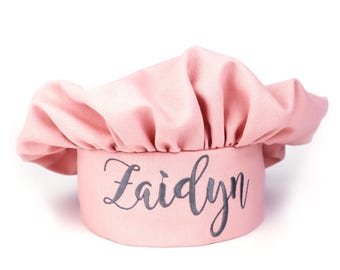Personalized Chef Hat - Kids, Toddlers & Adults - Custom Cooking Baking Gift - Girl Cooking Birthday Party