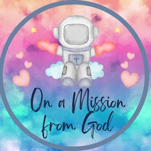 Sticker On a Mission from God, christelijke sticker, sticker bijbelvers, Esther 4:14, sticker geloof, inspirerende sticker, christelijk cadeau