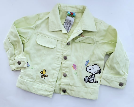 Vintage PEANUTS Kids Long Sleeve Button Front Retr