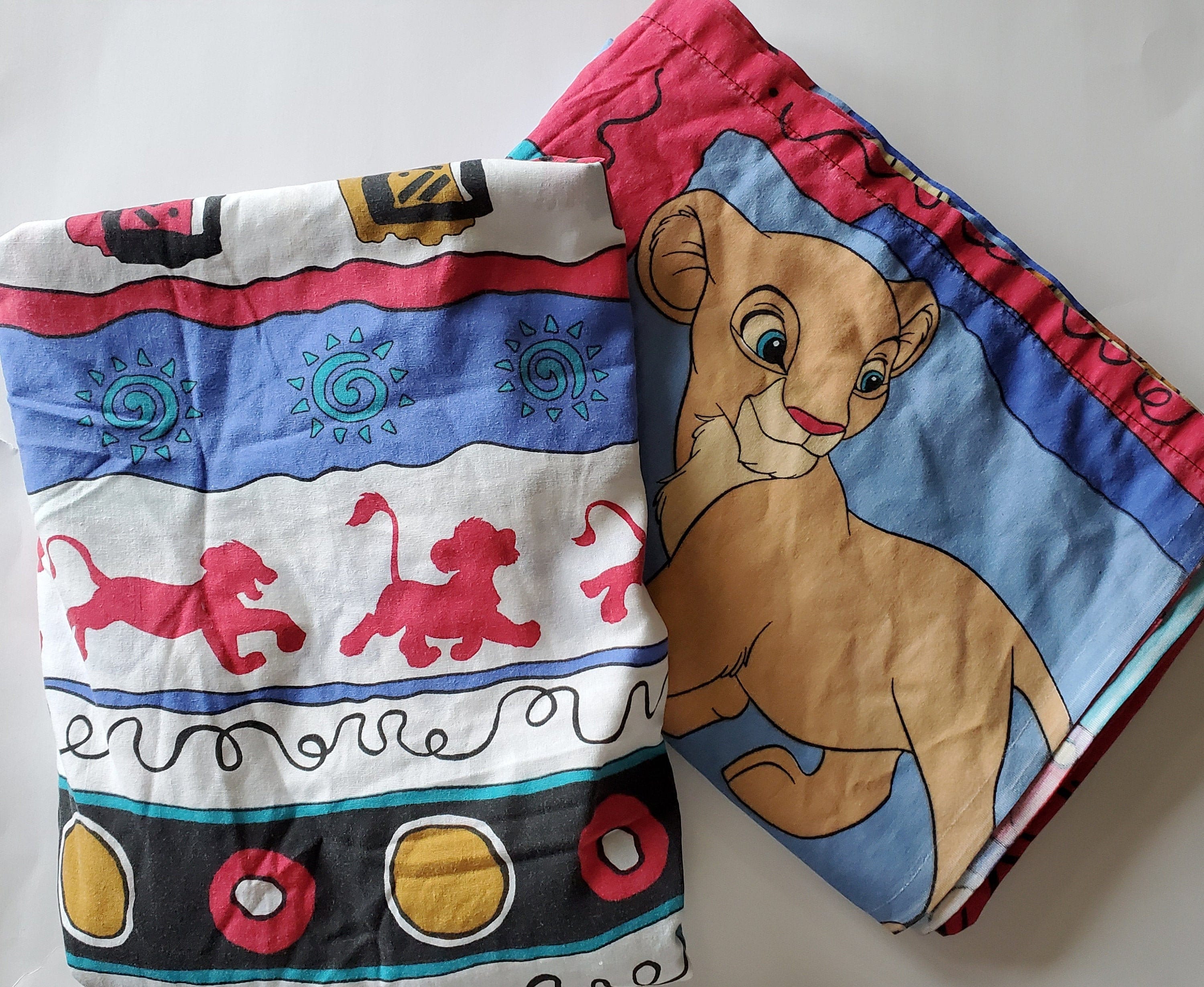 2 Pc Lion King Twin Flat Fitted Sheet Set Simba Nala 2 Pc Lion King Twin Flat Fitted Sheet, Nala Lion King Bedding