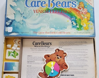 Vintage CARE BEARS Board Game - Care Bears Warm Feelings Game - 1980s Cartoon Bear Kids Boardgame