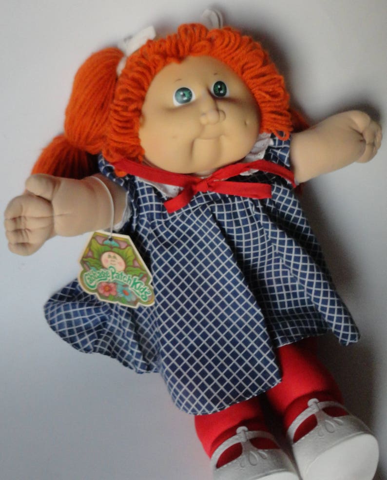 Vintage Cabbage Patch Kid Doll With Red White Blue Outfit Etsy
