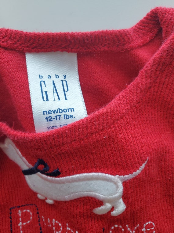 Vintage Baby GAP Red Romper - image 3