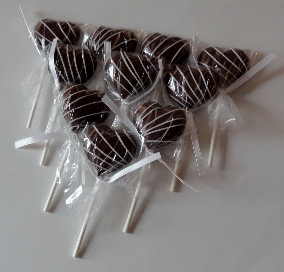 1 DOZEN Solid Chocolate HEART Lollipops Valentines Day GIFT Etsy