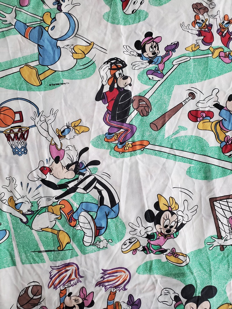 Mickey Mouse & Friends Flannel Bed Sheet SET Flat and Fitted - Etsy
