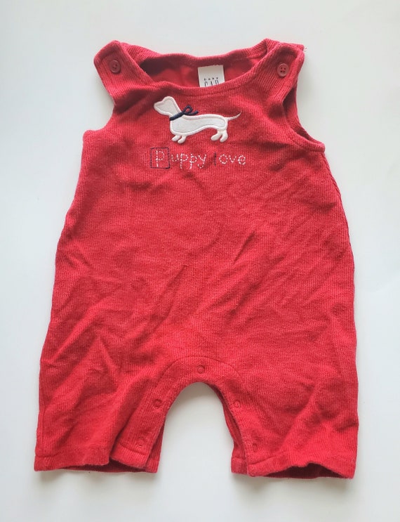 Vintage Baby GAP Red Romper - image 1