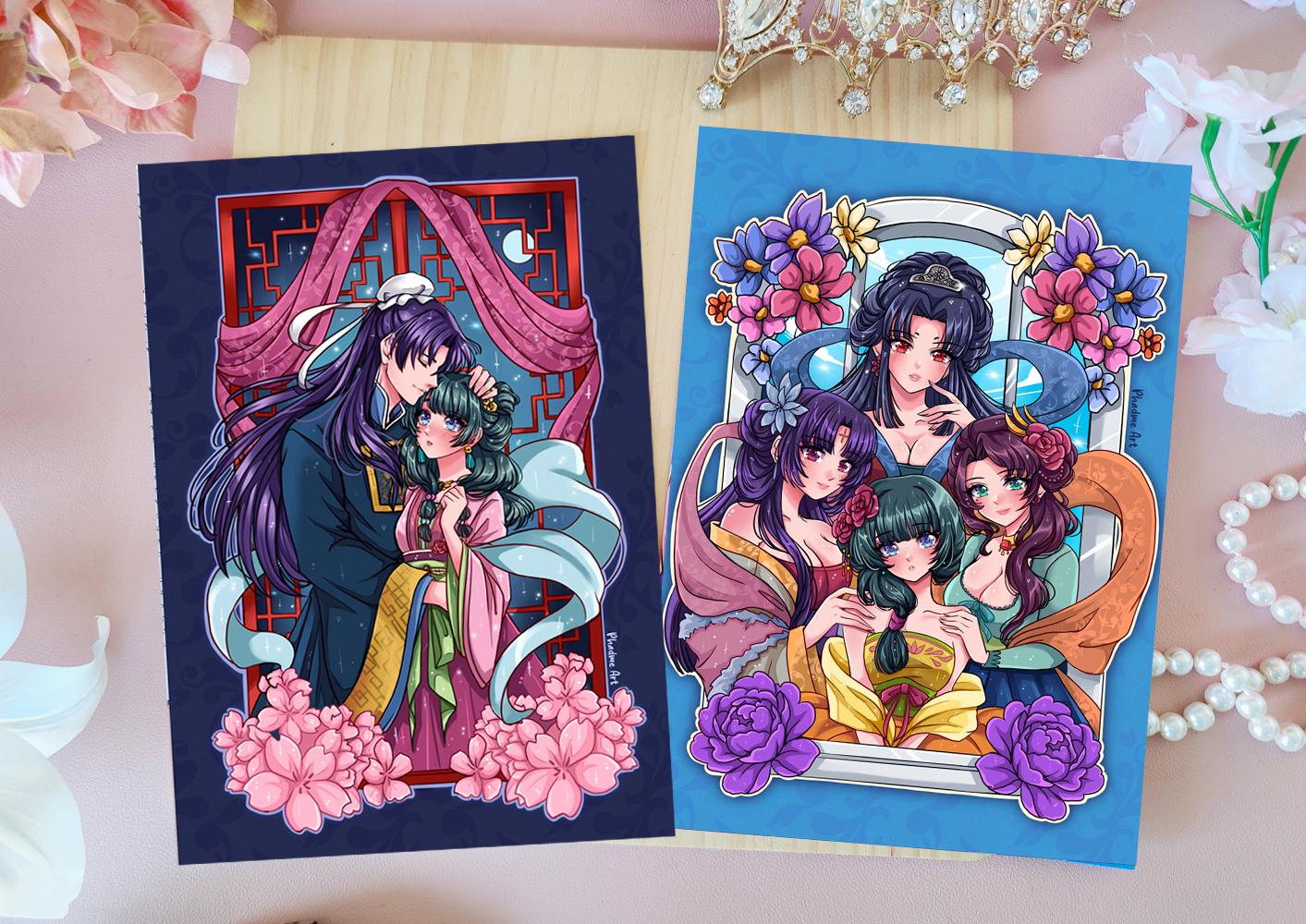 Print anime de la boticaria / Concubinas / Hermanas / Amor / Fanart / Manga / Anime