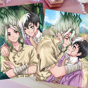 Skriv ut Dr.Stone / Manga / Anime / lovers / amor / pareja / fanart/Friends /ドクターストーン