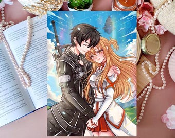Imprimir Kirito y Asuna /Sōdo Āto Onrain/ Anime / Manga/ SAO / Pareja / amor /Sword Art Online