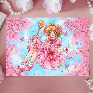 Print Sakura / Cazadora de cartas/ Magical Girl / flores de cerezo / chica magica/ anime / manga/ cute
