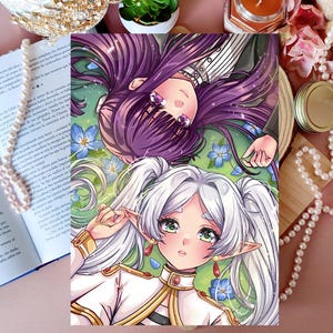 Print Frieren and his apprentice Fern/ Anime /Art / elfa/ magia / heroes /Fantasy