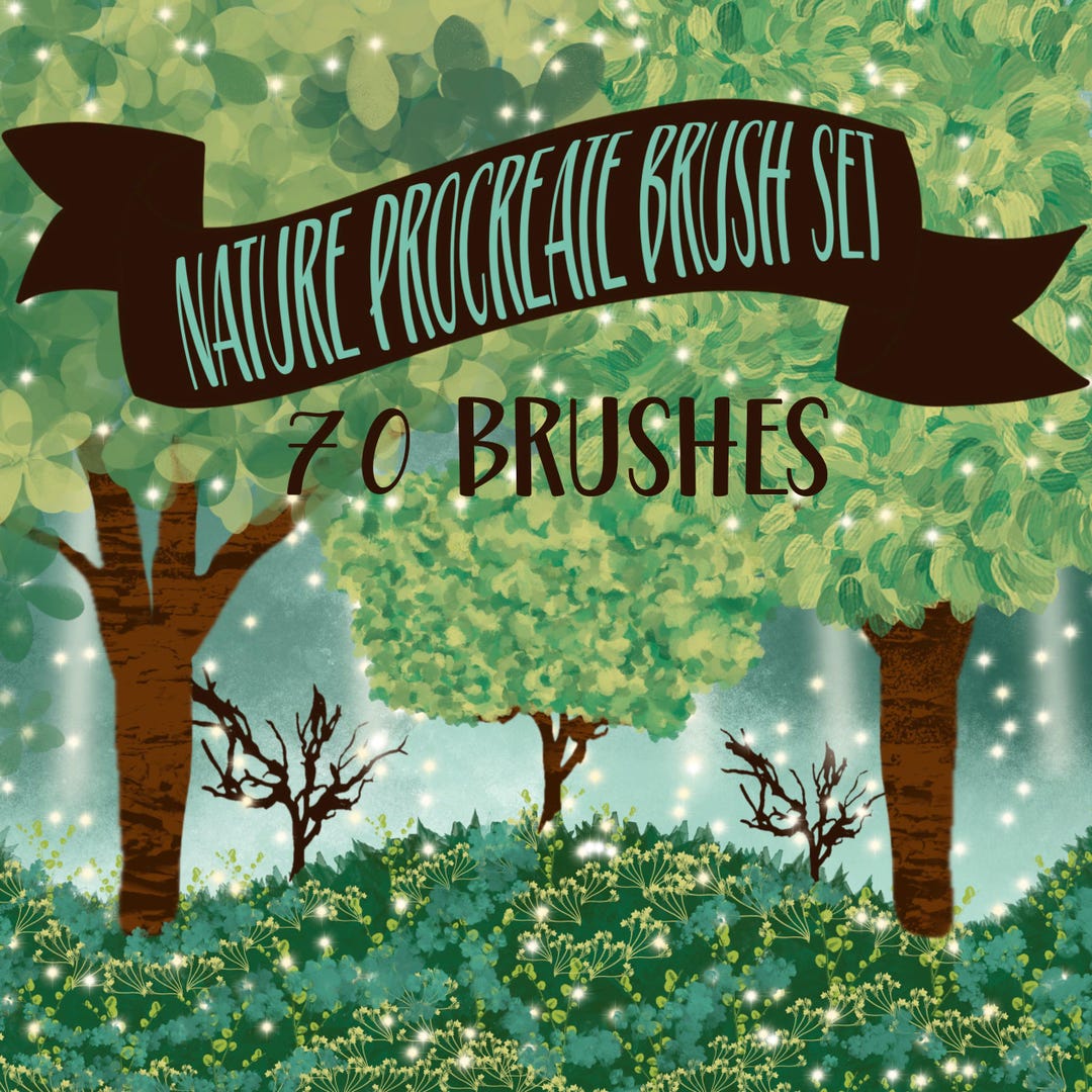 Nature Procreate Brush Set | 70 Brushes With Bird, Owl Stamps ...