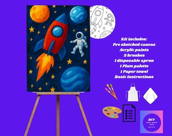 Weltraumrakete DIY Paint Kit: Weltraum Malaktivität für Kinder
