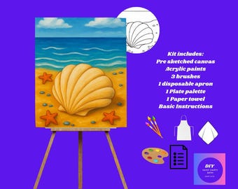 Seashell Beach DIY Paint Kit|Summer Kids Craft| Ocean Art Activity