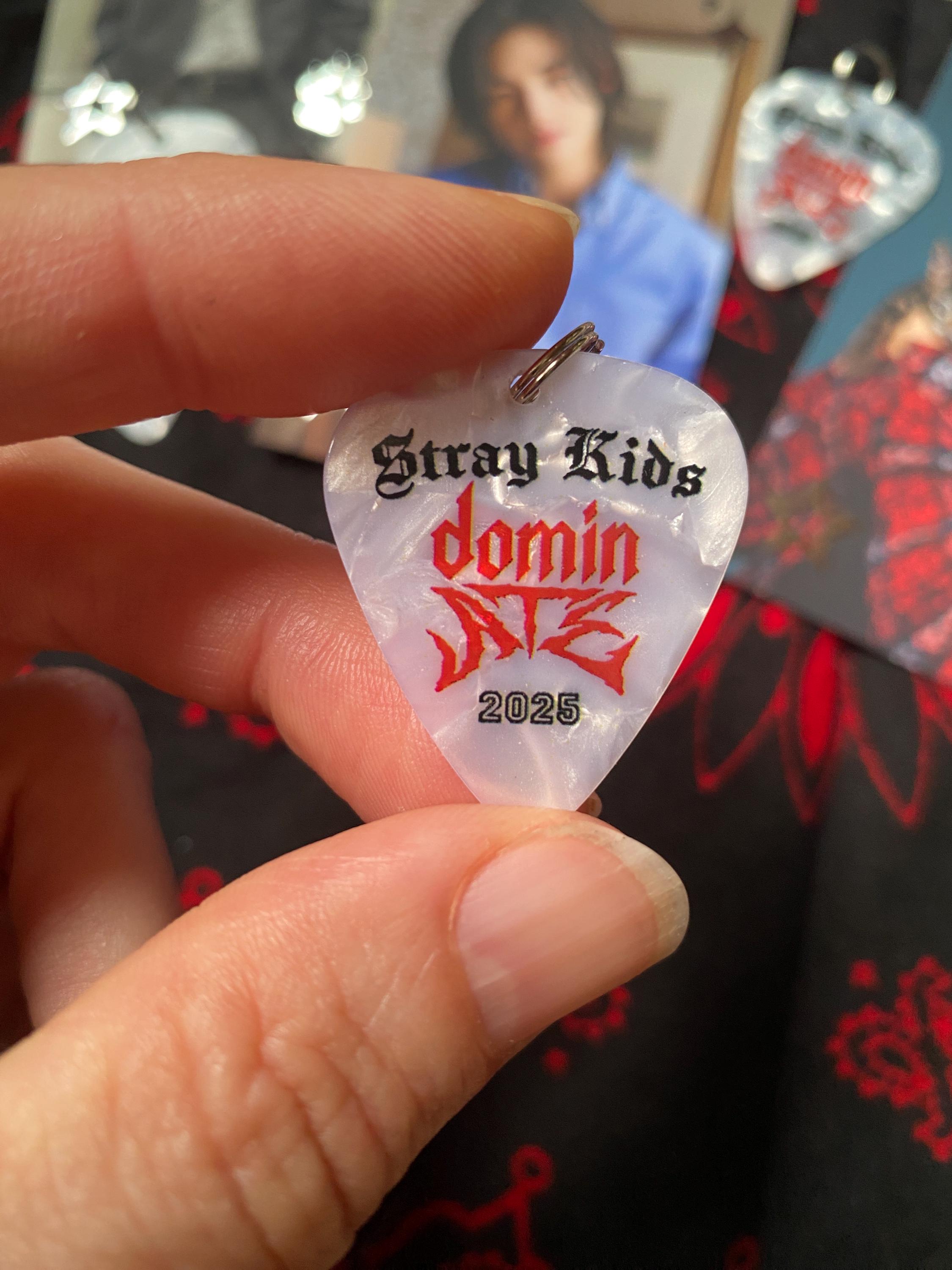 Stray Kids Dominate Tour Fanmade Guitar Pick Charm With Split Ring