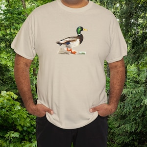 Mallard Duck Tee, Bird Graphic Shirt, Nature Lover Gift, Wildlife T-Shirt, Outdoor Apparel, Animal Print Top