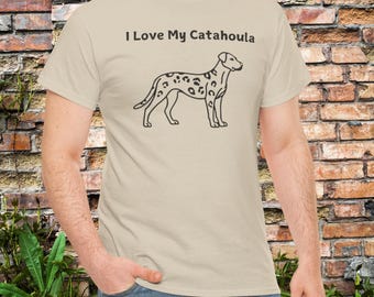 Catahoula Dog Lover-T-shirt: uniseks katoenen T-shirt