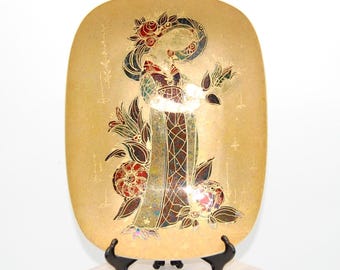 Bol Rosenthal Bjørn Wiinblad – Ligne Studio – 100 ans de Rosenthal 1979/80 – bol en porcelaine dorée peint à la main – 1001 Nuits