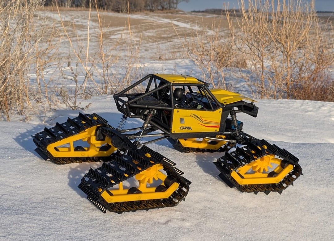 1/10 Scale RC Snow Tracks for Axial Capra - Yellow/black - Etsy
