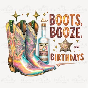 Nashville Birthday PNG, Nash Bash Party, Cowgirl Birthday Squad, Boots Booze Birthdays, Girls Trip Sublimation, Matching Birthday Shirts