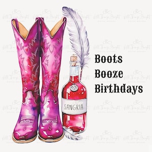 Nashville Birthday PNG, Cowgirl Nash Bash Party, Boots Booze Birthday Squad, Girls Trip Sublimation, Matching Birthday Tees, 300DPI File