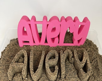 Personalized Sand Name Mold | Custom Beach Sand Toy | Gift for Kids | Name Stamp for Sensory Play | Personalized Kinetic Sand Cutter | Beach