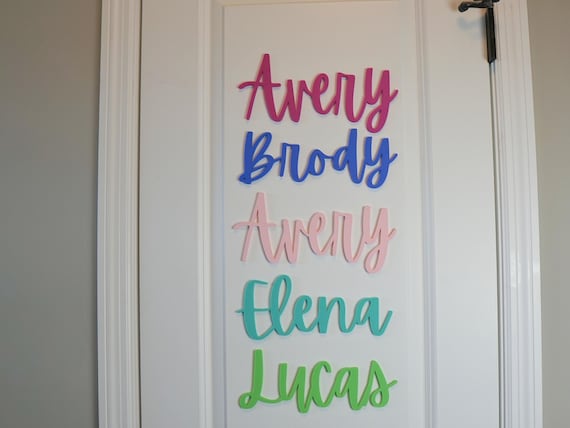 Personalized Door Sign |  3D Printed Name Sign | Custom Door Sign | Custom Door or Wall Decor | Nursery | Bedroom | Kids' Room | Name Plaque