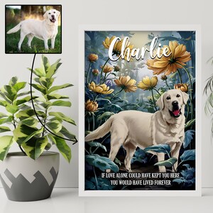 Pet Memorial Gifts, Pet Painting, Cat Painting Poster, Cartoon Pet, Pet Memorial Gift, Loss of Dog Gift, Dog Remembrance Gift, Loss Of Dog